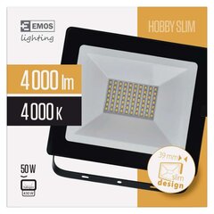 Светодиодный прожектор EMOS HOBBY SLIM 50W цена и информация | Фонарики, прожекторы | pigu.lt