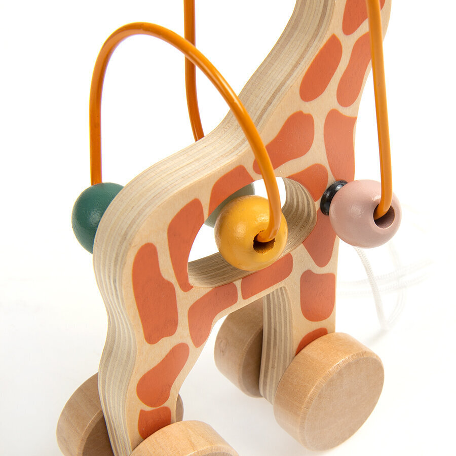 Traukiamas medinis žaislas Žirafa Smiki, Zookabee kaina ir informacija | Žaislai kūdikiams | pigu.lt