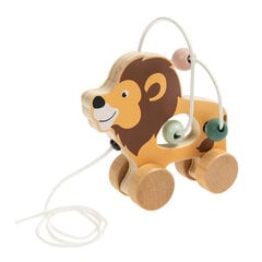 Traukiamas medinis žaislas Liūtas Smiki, Zookabee kaina ir informacija | Smiki Žaislai vaikams | pigu.lt
