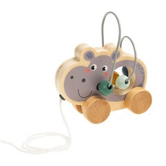 Traukiamas medinis žaislas Begemotas Smiki, Zookabee kaina ir informacija | Žaislai kūdikiams | pigu.lt