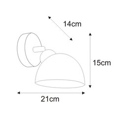 Sieninis šviestuvas V-JSL-1306/1W цена и информация | Настенные светильники | pigu.lt