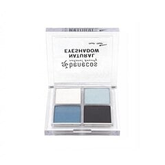 Benecos Natural Quattro Eyeshadow  тени для век 8 g, True Blue цена и информация | Тушь, средства для роста ресниц, тени для век, карандаши для глаз | pigu.lt