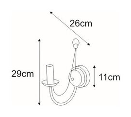 Sieninis šviestuvas V-3526 kaina ir informacija | Sieniniai šviestuvai | pigu.lt