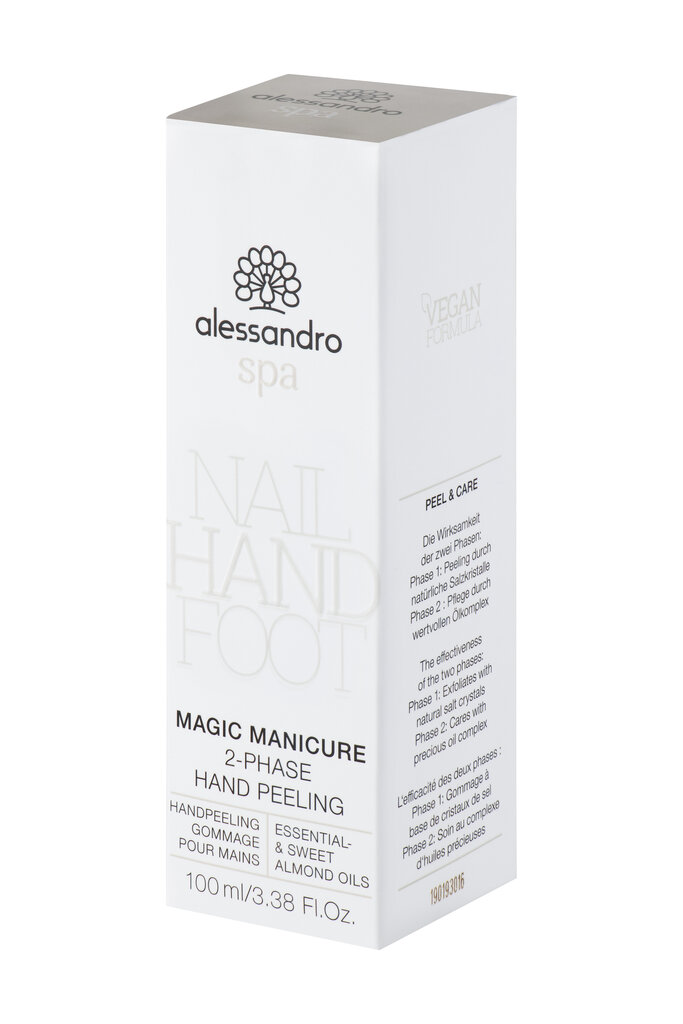 Rankų šveitiklis Alessandro Magic Manicure 2-phase Handpeel, 100 ml kaina ir informacija | Kūno šveitikliai | pigu.lt