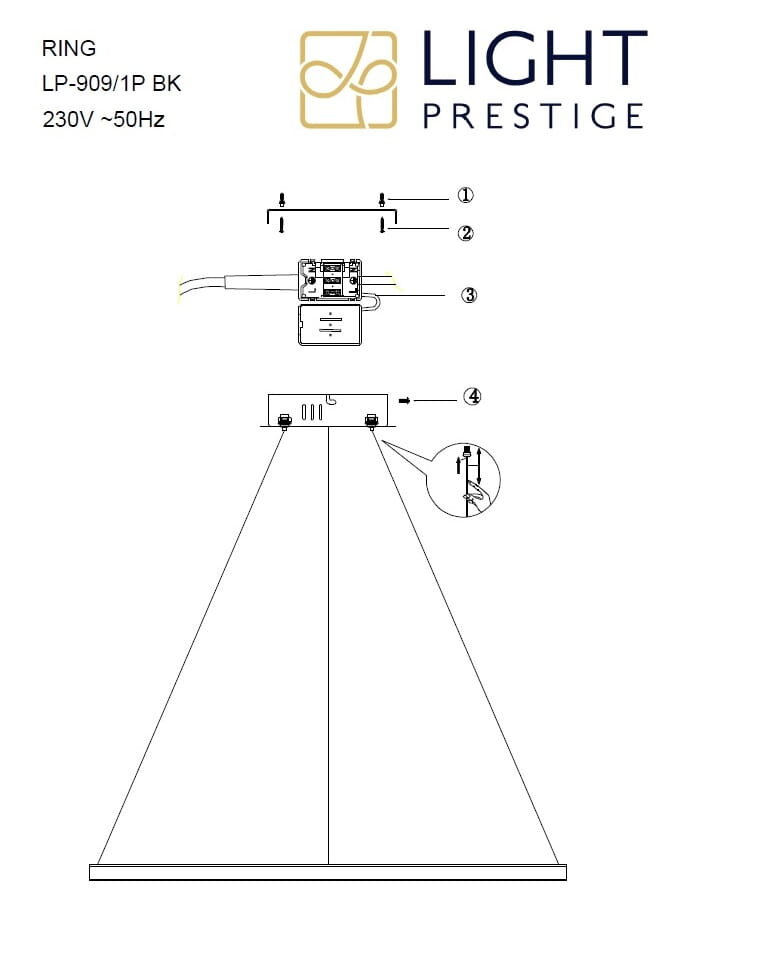 Light Prestige pakabinamas šviestuvas Ring S kaina ir informacija | Pakabinami šviestuvai | pigu.lt