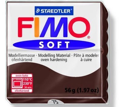 Modelinas Fimo Soft šokoladinis(Chocolate) 56g kaina ir informacija | Piešimo, tapybos, lipdymo reikmenys | pigu.lt