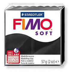 Моделин Fimo Soft черный (Black) 56г цена и информация | Принадлежности для изготовления украшений, бисероплетения | pigu.lt