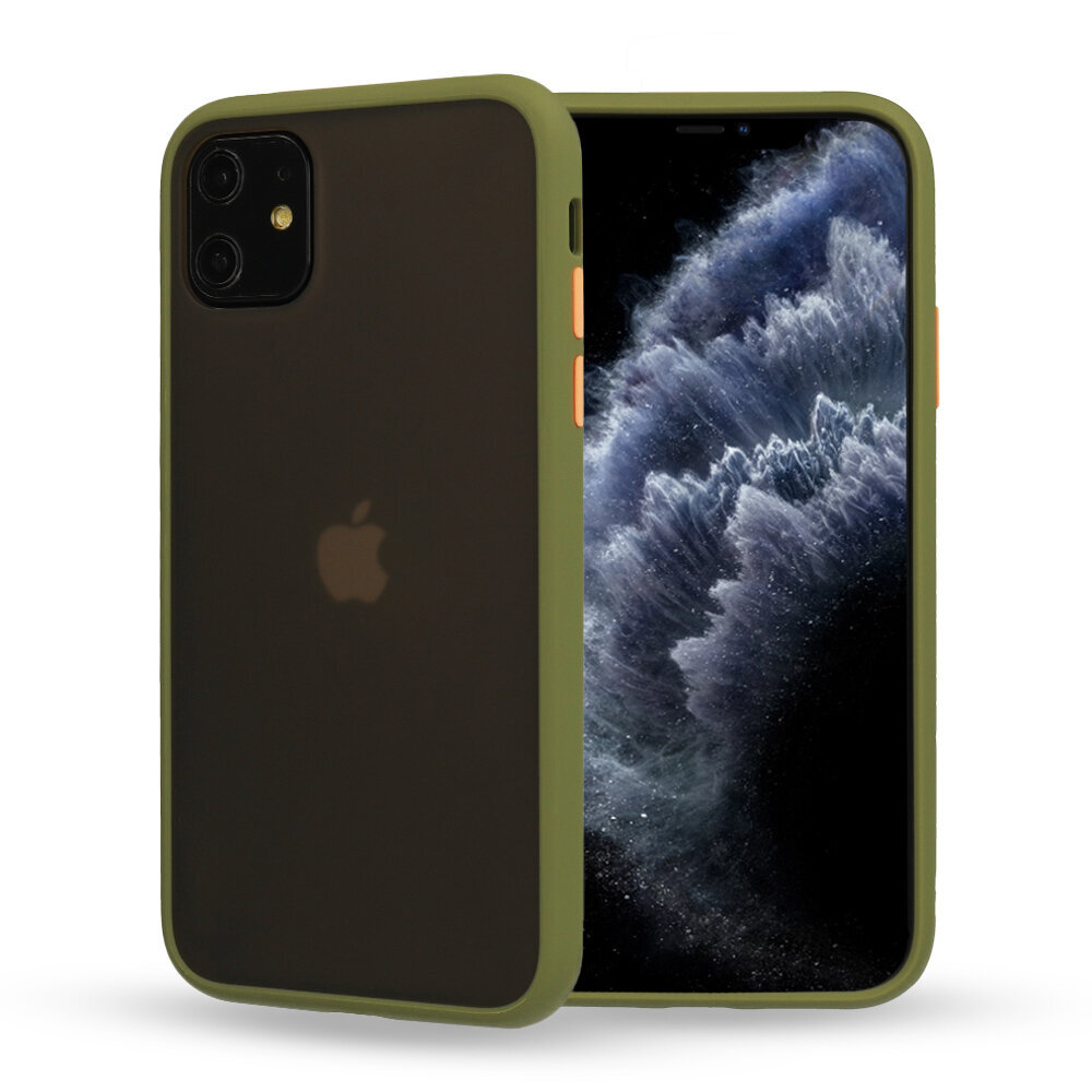 Vennus Color Button dėklas telefonui skirtas iPhone 11 Pro,žalia цена и информация | Telefono dėklai | pigu.lt