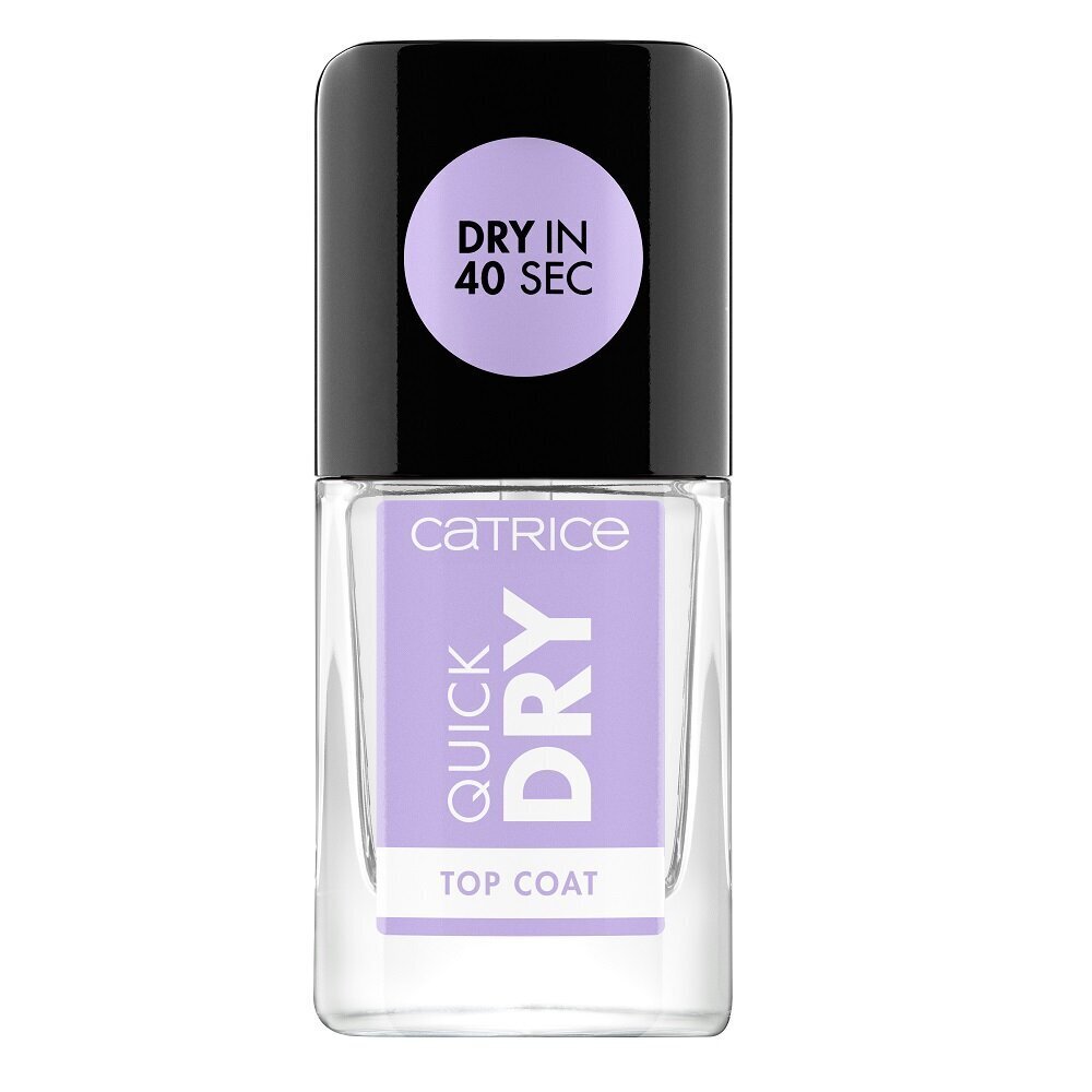 Viršutinis nagų lako sluoksnis Catrice Quick Dry Top Coat 10.5 ml kaina ir informacija | Nagų lakai, stiprintojai | pigu.lt