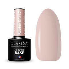 База для гибридного лака Claresa Rubber Base, №7 розовая, 5 г цена и информация | Лаки, укрепители для ногтей | pigu.lt