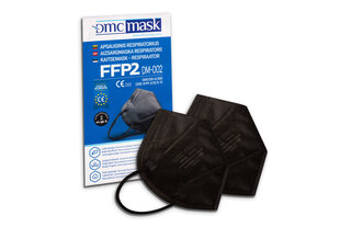 DMC Mask FFP2 Respiratorius DM-002, juoda, 2 vnt kaina ir informacija | Galvos apsauga | pigu.lt