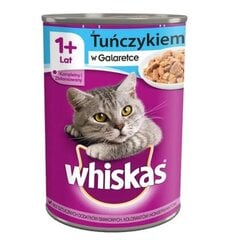 Whiskas Adult sausas maistas su tunų ir daržovėmis + konservuoto maisto rinkinys su tunu, 14kg/24x400 g kaina ir informacija | Sausas maistas katėms | pigu.lt