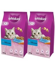 Whiskas Adult su tunu ir daržovėmis, 2x14 kg kaina ir informacija | Sausas maistas katėms | pigu.lt