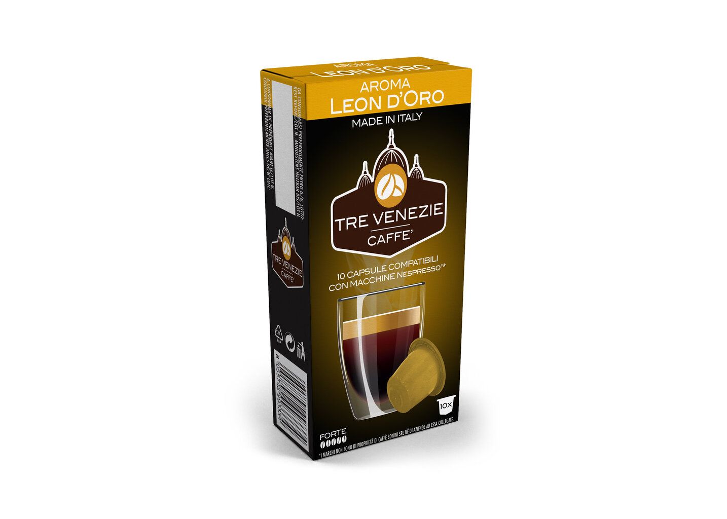 Caffè Tre Venezie Leon D'Oro, Nespresso®* aparatų kavos kapsulės, 10 vnt. kaina ir informacija | Kava, kakava | pigu.lt