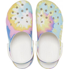 Basutės moterims Crocs™ Classic Platform TieDye Graphic Clog Women's, geltonos kaina ir informacija | Basutės moterims | pigu.lt