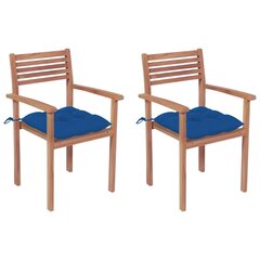 Sodo kėdės su pagalvėlėmis, 2 vnt, mėlynos цена и информация | Садовые стулья, кресла, пуфы | pigu.lt