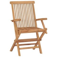 Sodo kėdės su smėlio spalvos pagalvėlėmis, 2 vnt, rudos kaina ir informacija | Lauko kėdės, foteliai, pufai | pigu.lt