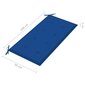 Sodo suoliukas su karališka mėlyna pagalvėle, 112 cm, rudas kaina ir informacija | Lauko suolai | pigu.lt