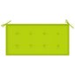Sodo suoliukas su šviesiai žalia pagalvėle, 112 cm, rudas kaina ir informacija | Lauko suolai | pigu.lt