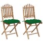 Sulankstomos sodo kėdės su pagalvėlėmis, 2vnt. kaina ir informacija | Lauko kėdės, foteliai, pufai | pigu.lt