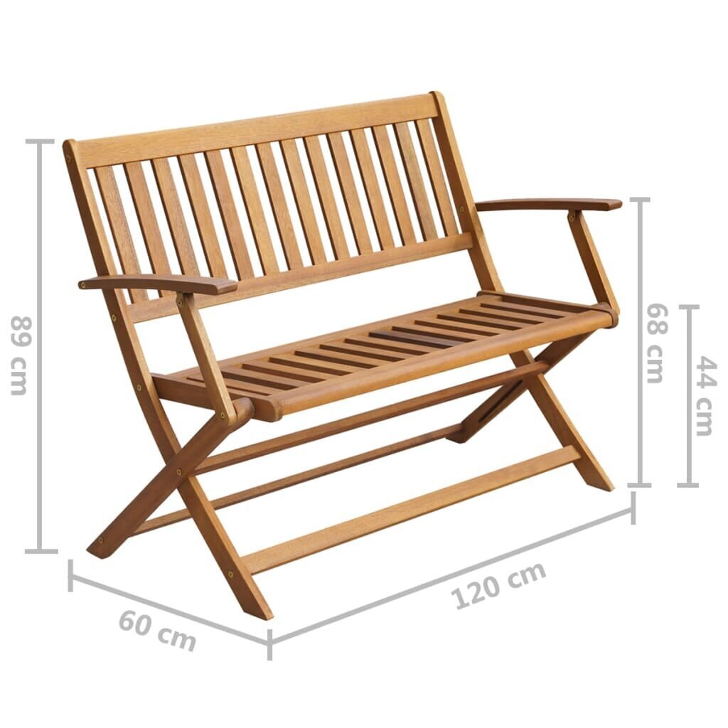 Sodo suoliukas su pagalvėle, 120 cm kaina ir informacija | Lauko suolai | pigu.lt