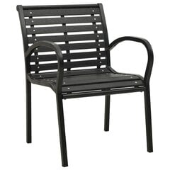 Sodo kėdės, 2 vnt, juodo kaina ir informacija | Lauko kėdės, foteliai, pufai | pigu.lt