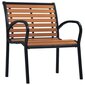 Sodo kėdės, 2 vnt, juodos ir rudos kaina ir informacija | Lauko kėdės, foteliai, pufai | pigu.lt