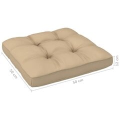 Pagalvė sofai iš palečių, 50x50x12 cm, ruda kaina ir informacija | Pagalvės, užvalkalai, apsaugos | pigu.lt