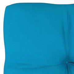 Pagalvė sofai iš palečių, 50x50x12 cm, mėlyna цена и информация | Подушки, наволочки, чехлы | pigu.lt