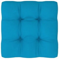 Pagalvė sofai iš palečių, 50x50x12 cm, mėlyna цена и информация | Подушки, наволочки, чехлы | pigu.lt