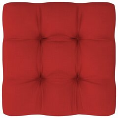 Pagalvė sofai iš palečių, 50x50x12 cm, raudona цена и информация | Подушки, наволочки, чехлы | pigu.lt