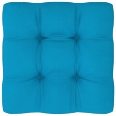 Pagalvė sofai iš palečių, mėlynos spalvos, 60x60x12cm цена и информация | Подушки, наволочки, чехлы | pigu.lt