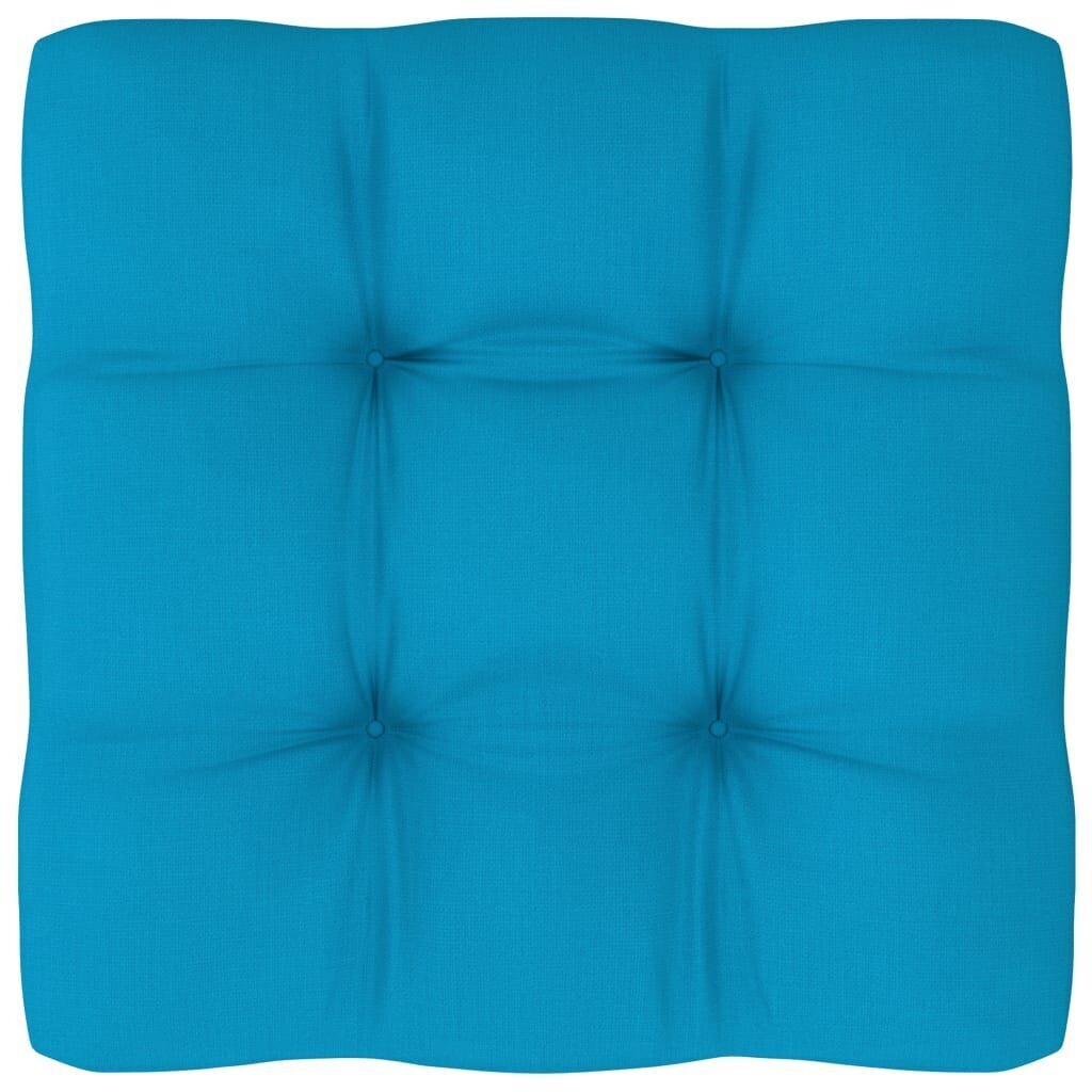 Pagalvė sofai iš palečių, mėlynos spalvos, 60x60x12cm kaina ir informacija | Pagalvės, užvalkalai, apsaugos | pigu.lt