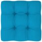 Pagalvė sofai iš palečių, mėlynos spalvos, 60x60x12cm kaina ir informacija | Pagalvės, užvalkalai, apsaugos | pigu.lt