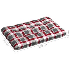 Paletės pagalvėlė, 120x80x12 cm, raudona kaina ir informacija | Pagalvės, užvalkalai, apsaugos | pigu.lt