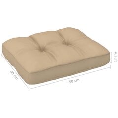 Pagalvė sofai iš palečių, 50x40x12 cm, ruda kaina ir informacija | Pagalvės, užvalkalai, apsaugos | pigu.lt