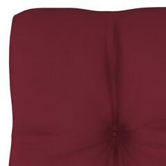 Pagalvė sofai iš palečių, vyno raudonos spalvos, 50x40x12cm kaina ir informacija | Pagalvės, užvalkalai, apsaugos | pigu.lt