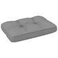 vidaXL Pagalvė sofai iš palečių, pilkos spalvos, 60x40x12cm kaina ir informacija | Pagalvės, užvalkalai, apsaugos | pigu.lt