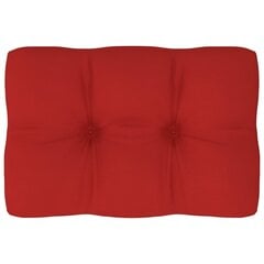 Pagalvė sofai iš palečių, 60x40x12 cm, raudona kaina ir informacija | Pagalvės, užvalkalai, apsaugos | pigu.lt