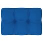 Pagalvė sofai iš palečių, 60x40x12 cm, mėlyna kaina ir informacija | Pagalvės, užvalkalai, apsaugos | pigu.lt