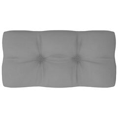 Pagalvė sofai iš palečių, 80x40x12 cm, pilka kaina ir informacija | Pagalvės, užvalkalai, apsaugos | pigu.lt