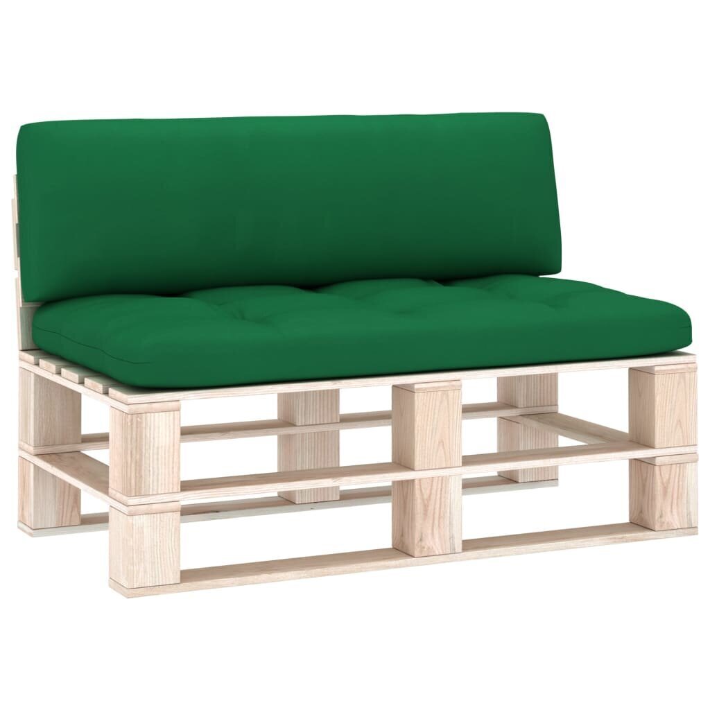 Pagalvės sofai iš palečių, 2 vnt., žalios spalvos цена и информация | Pagalvės, užvalkalai, apsaugos | pigu.lt