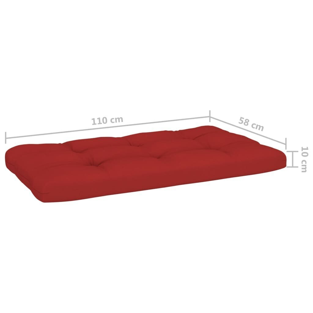 Pagalvės sofai iš palečių, 2 vnt., raudonos kaina ir informacija | Pagalvės, užvalkalai, apsaugos | pigu.lt