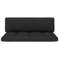 Pagalvės sofai iš palečių, 2 vnt., juodos kaina ir informacija | Pagalvės, užvalkalai, apsaugos | pigu.lt