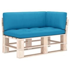 Pagalvėlės sofai iš palečių, 3vnt., mėlynos spalvos kaina ir informacija | Pagalvės, užvalkalai, apsaugos | pigu.lt