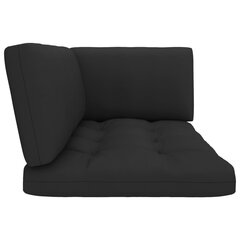 Pagalvėlės sofai iš palečių, 3vnt., juodos spalvos kaina ir informacija | Pagalvės, užvalkalai, apsaugos | pigu.lt