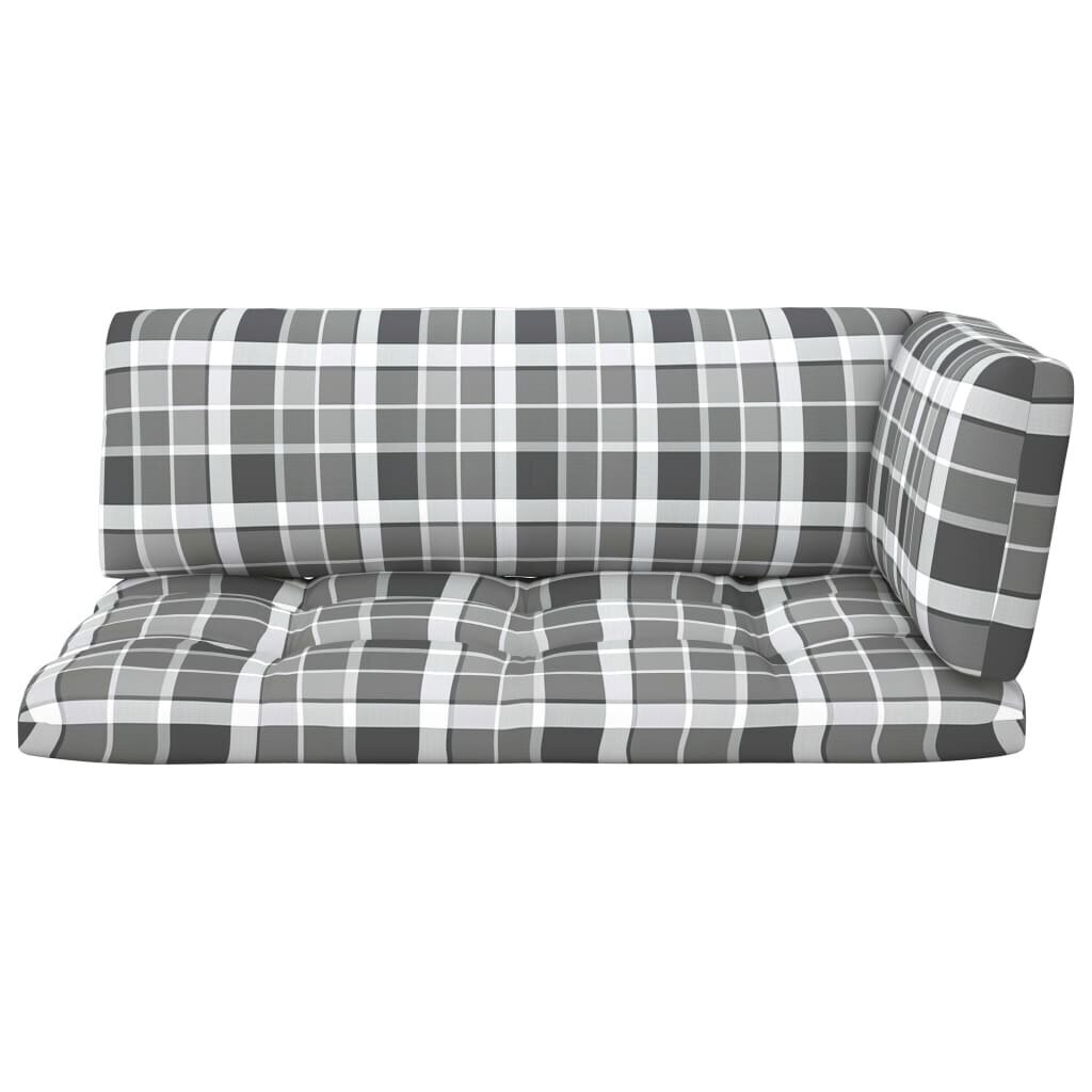 Pagalvėlės sofai iš palečių, 3 vnt, pilkos kaina ir informacija | Pagalvės, užvalkalai, apsaugos | pigu.lt