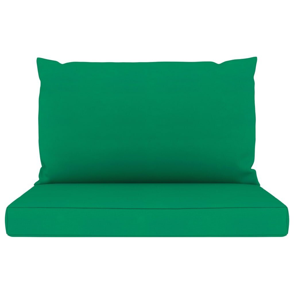 Pagalvėlės sofai iš palečių, 2vnt., žalios spalvos kaina ir informacija | Pagalvės, užvalkalai, apsaugos | pigu.lt