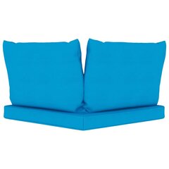 Pagalvėlės sofai iš palečių, 3 vnt, mėlynos kaina ir informacija | Pagalvės, užvalkalai, apsaugos | pigu.lt