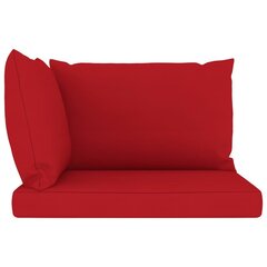 Pagalvėlės sofai iš palečių, 3vnt., raudonos spalvos kaina ir informacija | Pagalvės, užvalkalai, apsaugos | pigu.lt